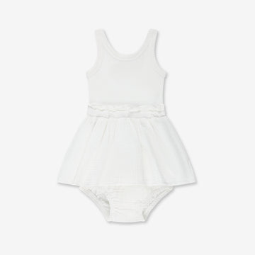 Baby Girl Rib & Woven Dress RIB - S24